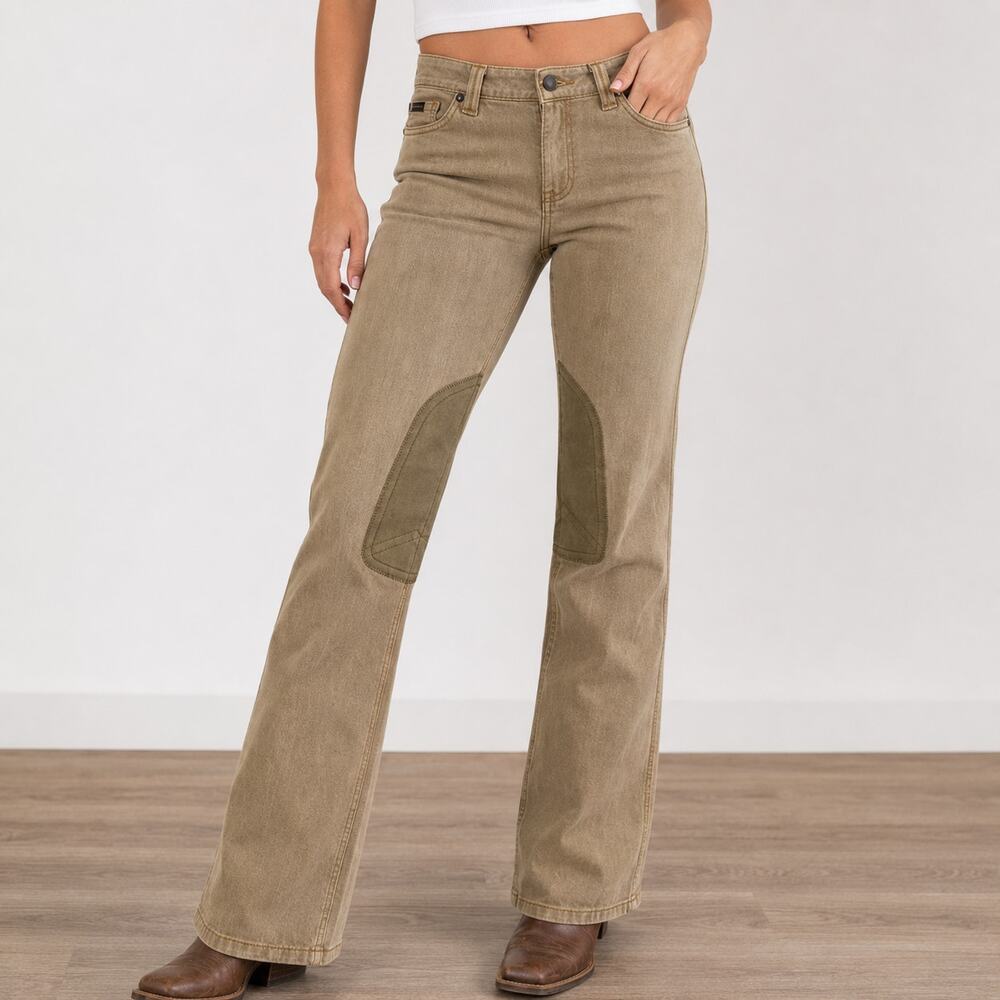Ariat Riding Jeans Womens 26R Tan Bootcut Stretch Equestrian Pants